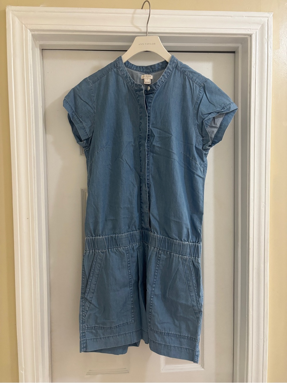 Women’s J. Crew Denim Romper - Light Blue